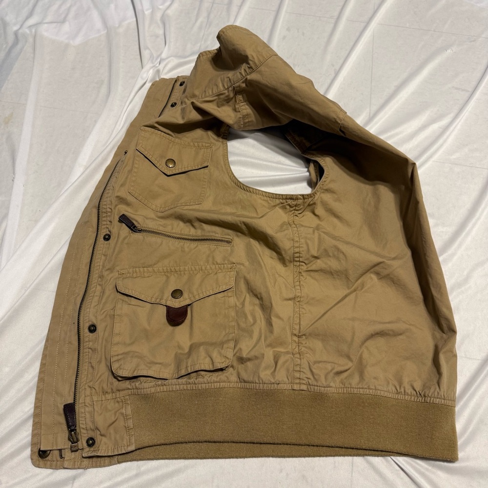 Lauren Ralph Lauren Kaki Pocket Safari Hunt Fish Photography Cargo Vest sz L - Picture 15 of 16